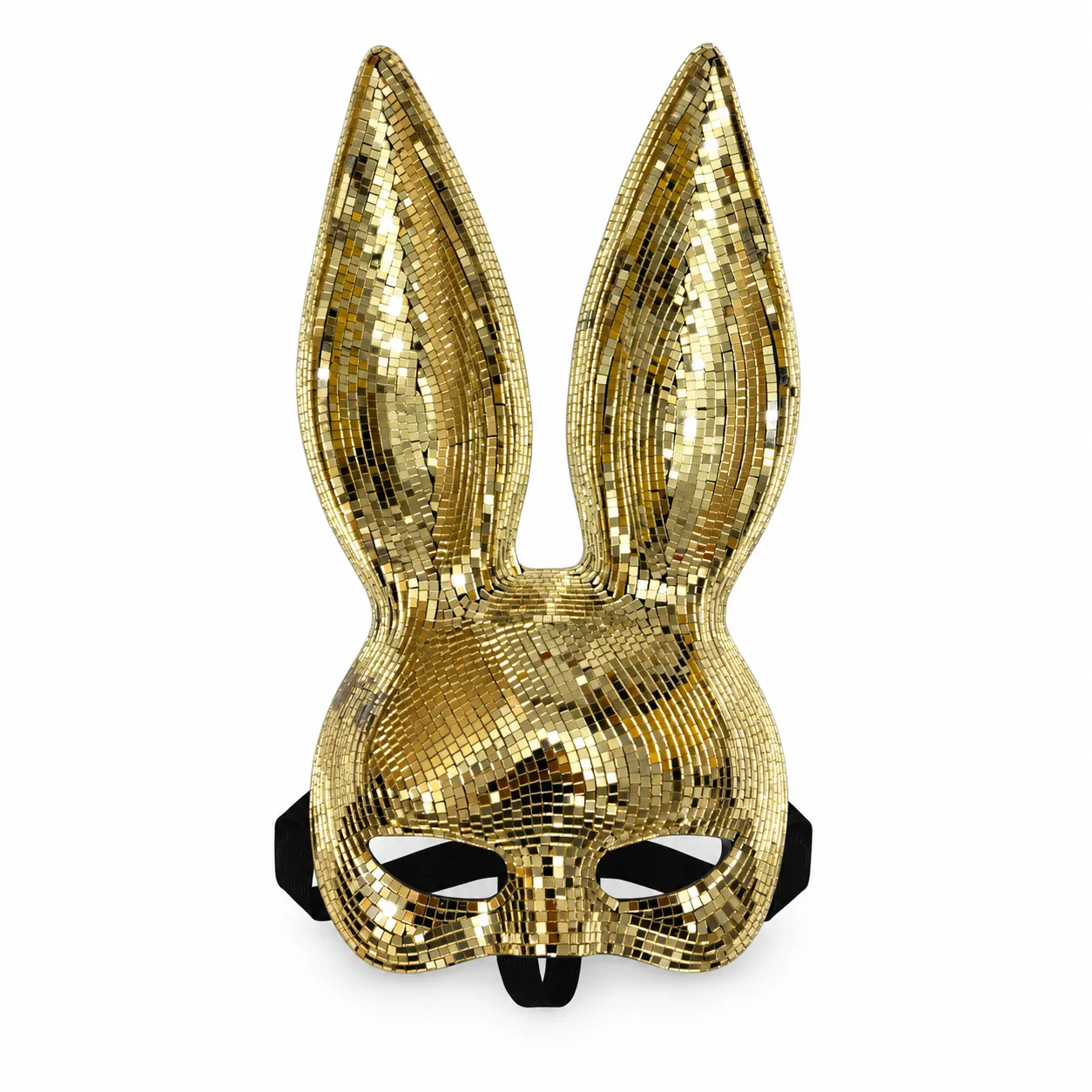 Gold Mirrored Bunny Mask