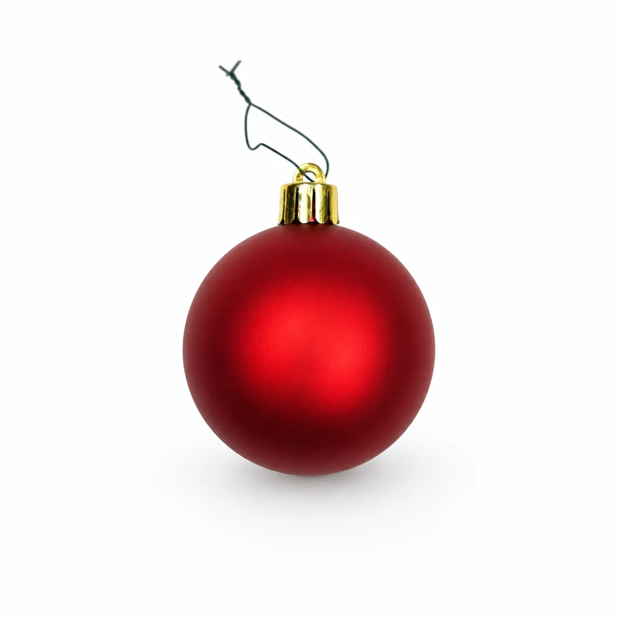 Matte Red Christmas Ornament - Set of 20