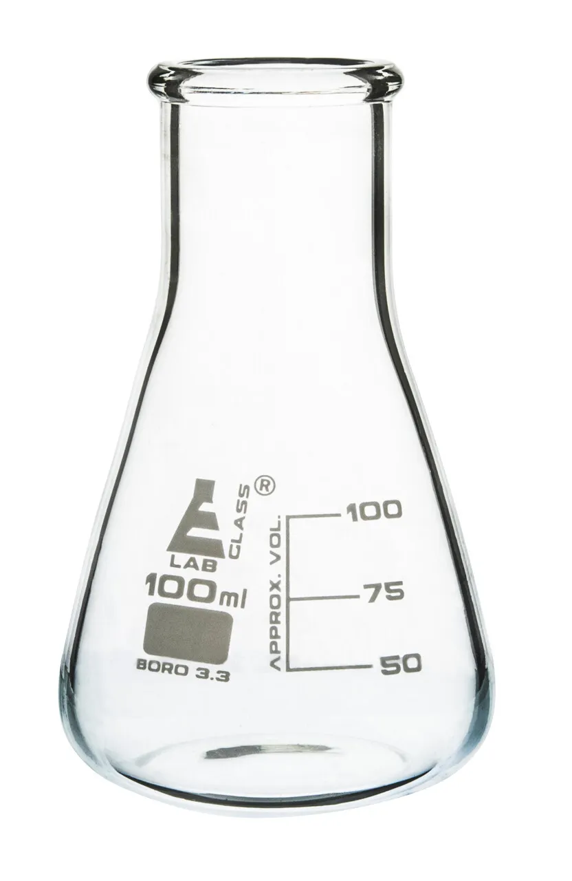 Glass Erlenmeyer Flask 100mL - Set of 12