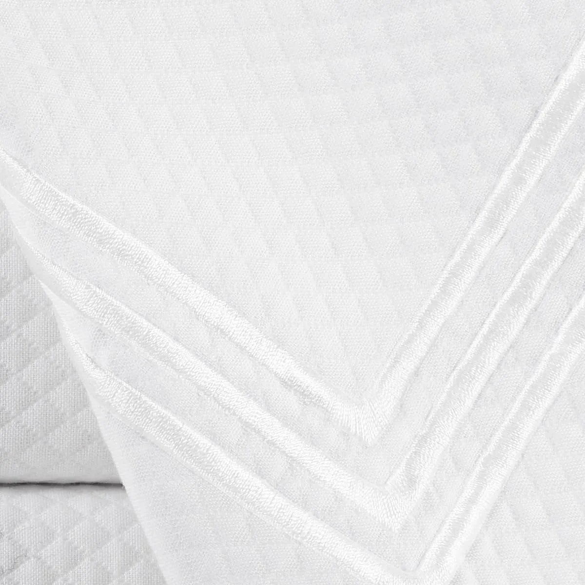White Three Line Shower Curtain