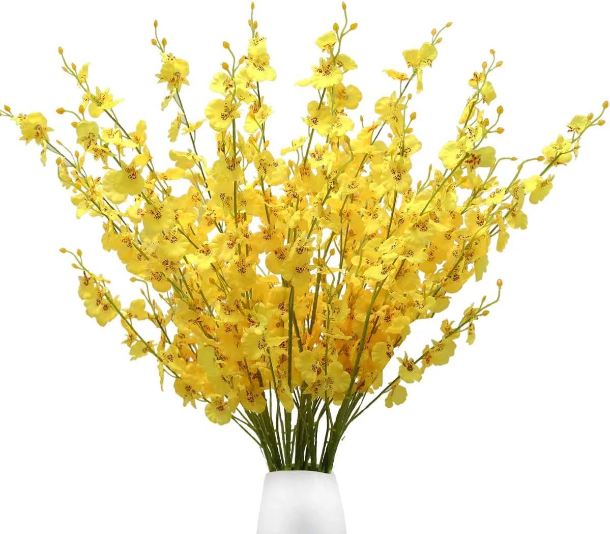 Silk Dancing Lady Orchid Long Stem Flowers- Yellow