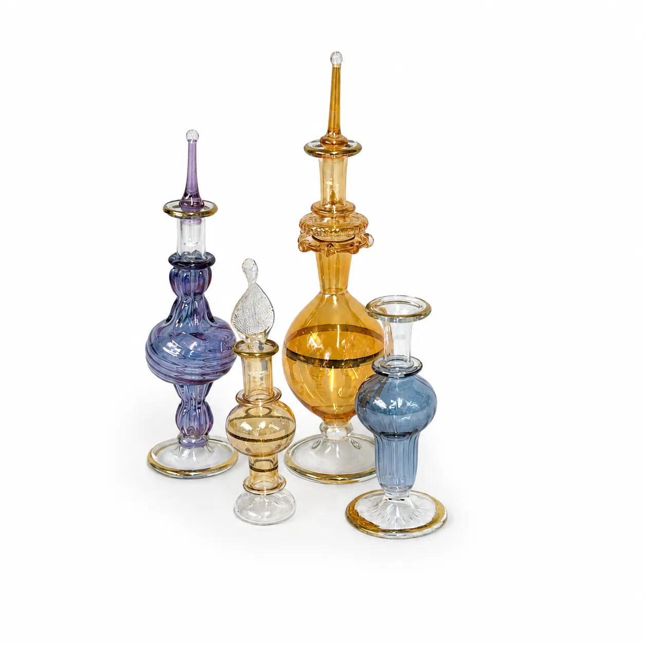 Egyptian Perfume Bottles - Set of 4