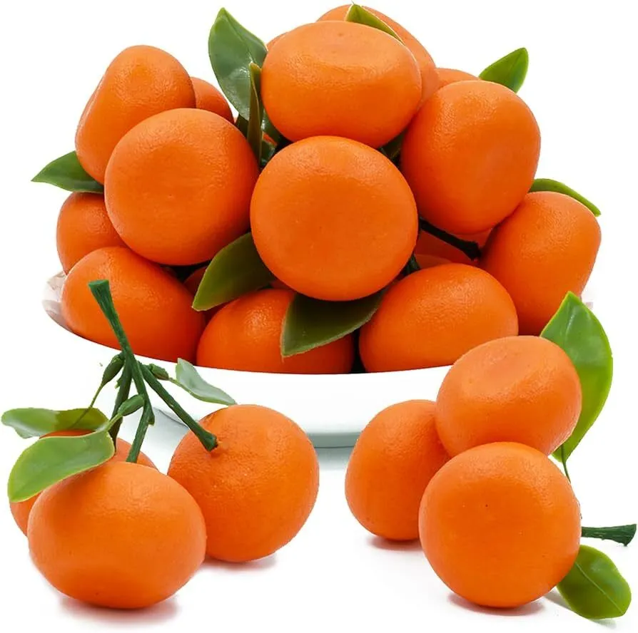 Mini Orange Picks with Leaves