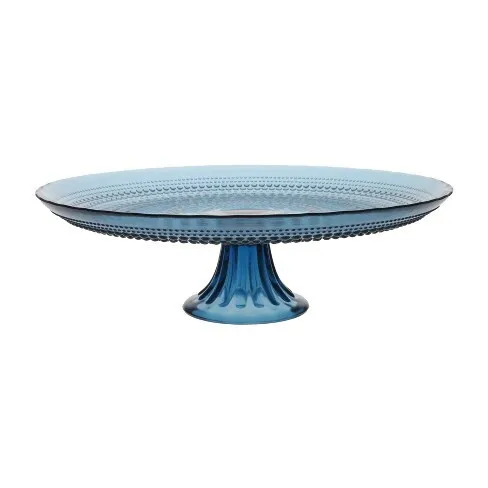 Blue Glass Cake Stand