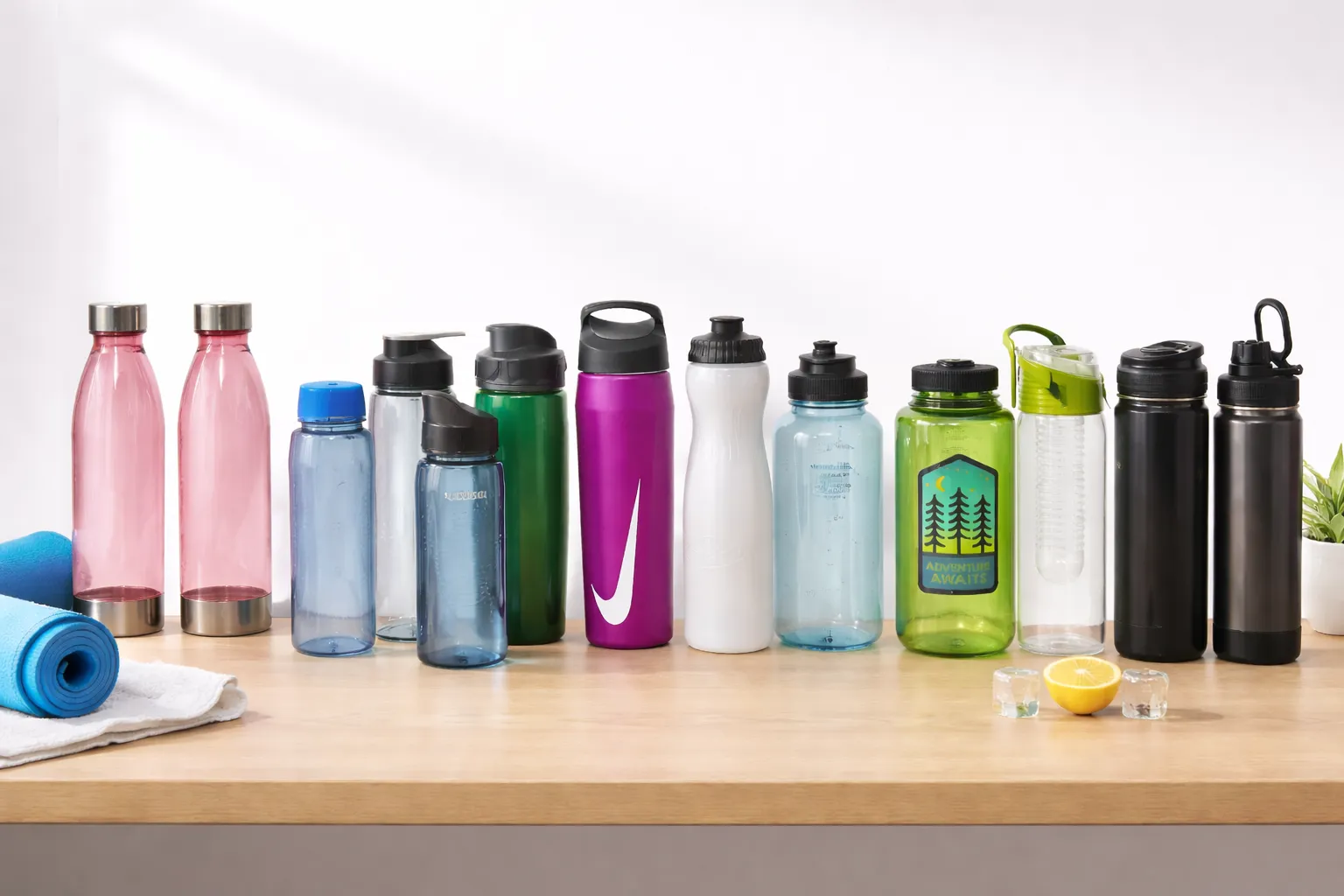Assorted Water Bottles - Set of 13