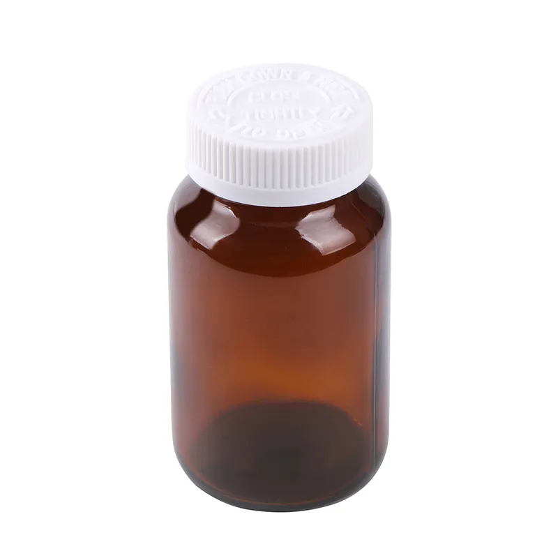 Empty Brown Glass Medicine Bottles