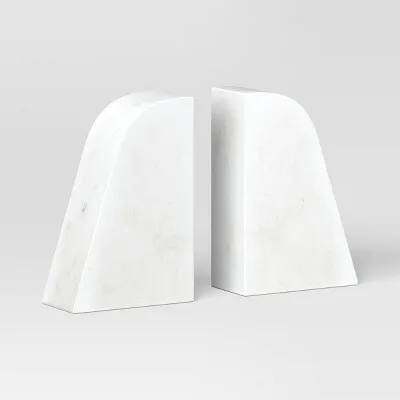 Simple Marble Bookends