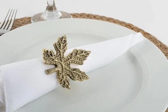Leaf Napkin Rings - Set of 10
