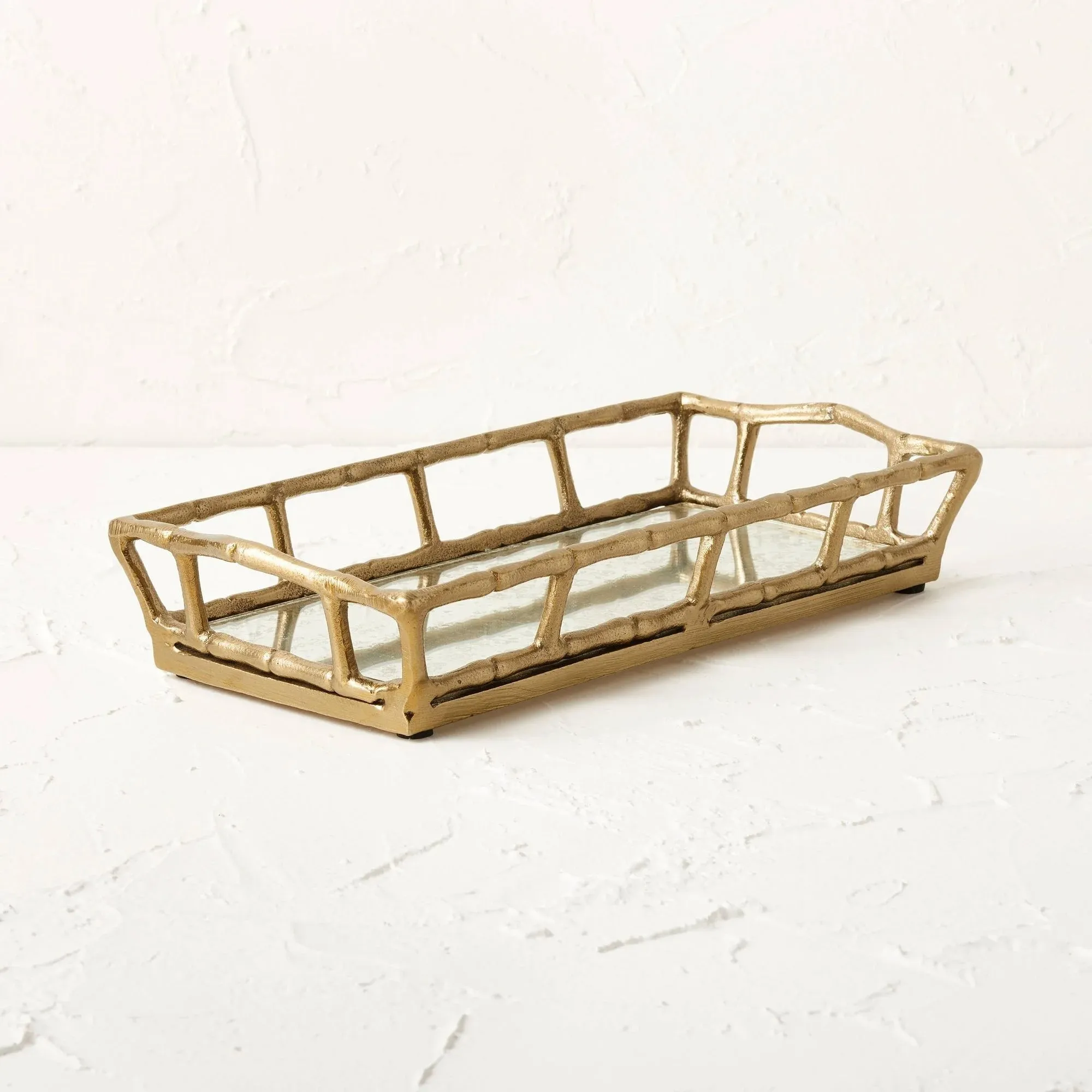 Mirrored Vintage Glass Tray