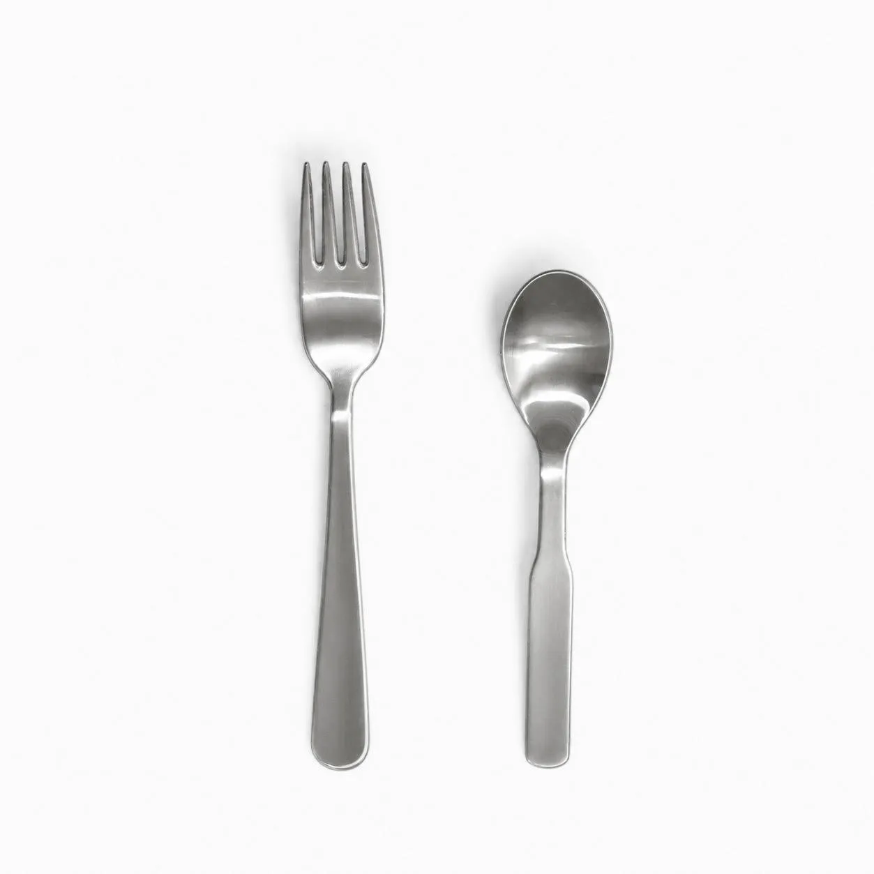 Small Stainless Steel Fork and Spoon