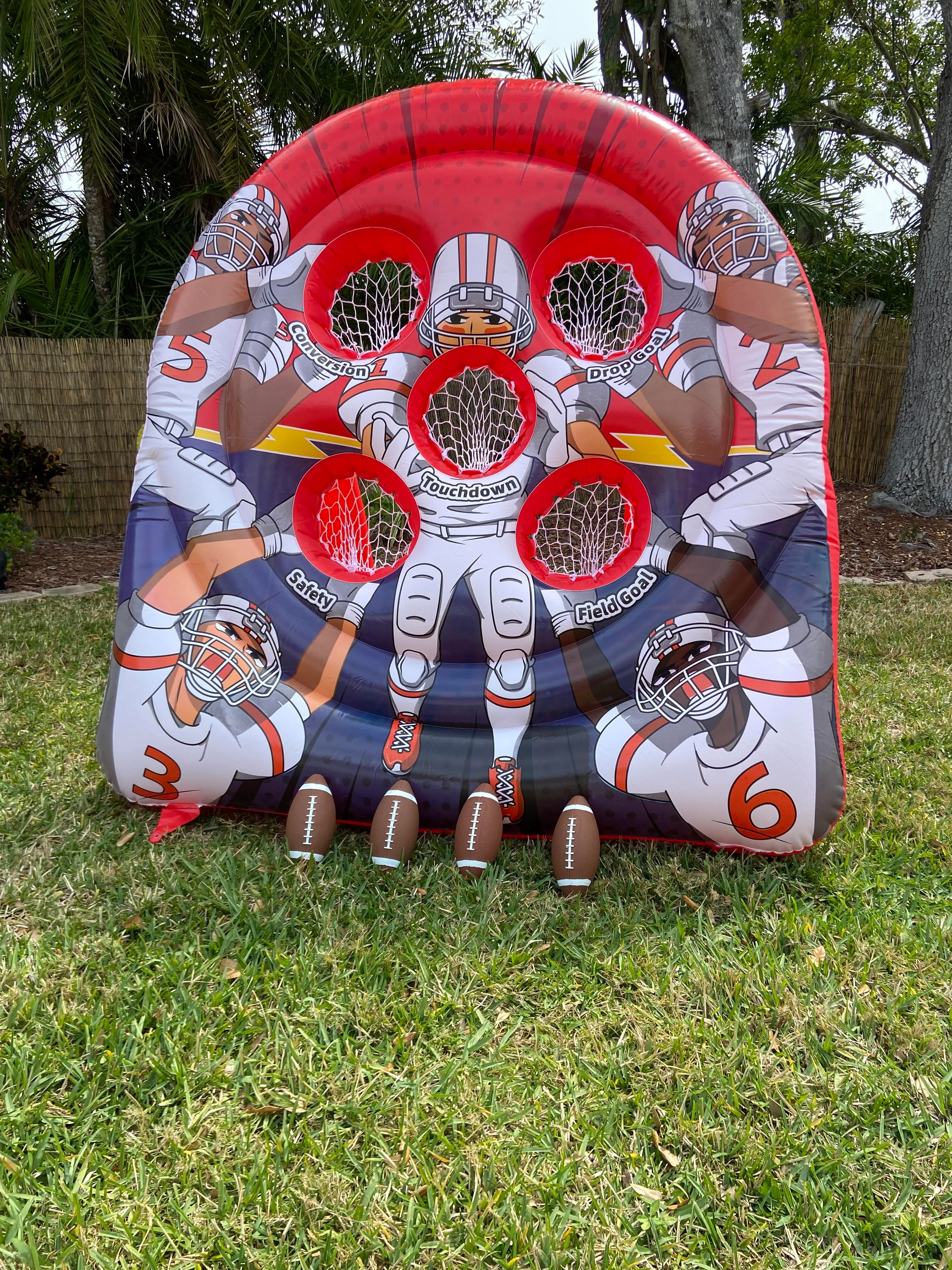 inflatable football toss