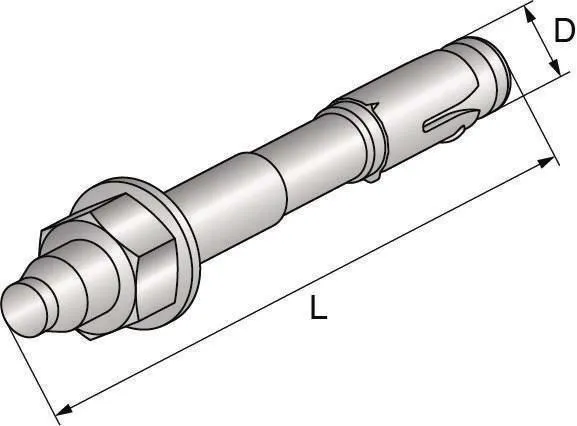 KB1 3/8 x 3 3/4 Wedge anchor
