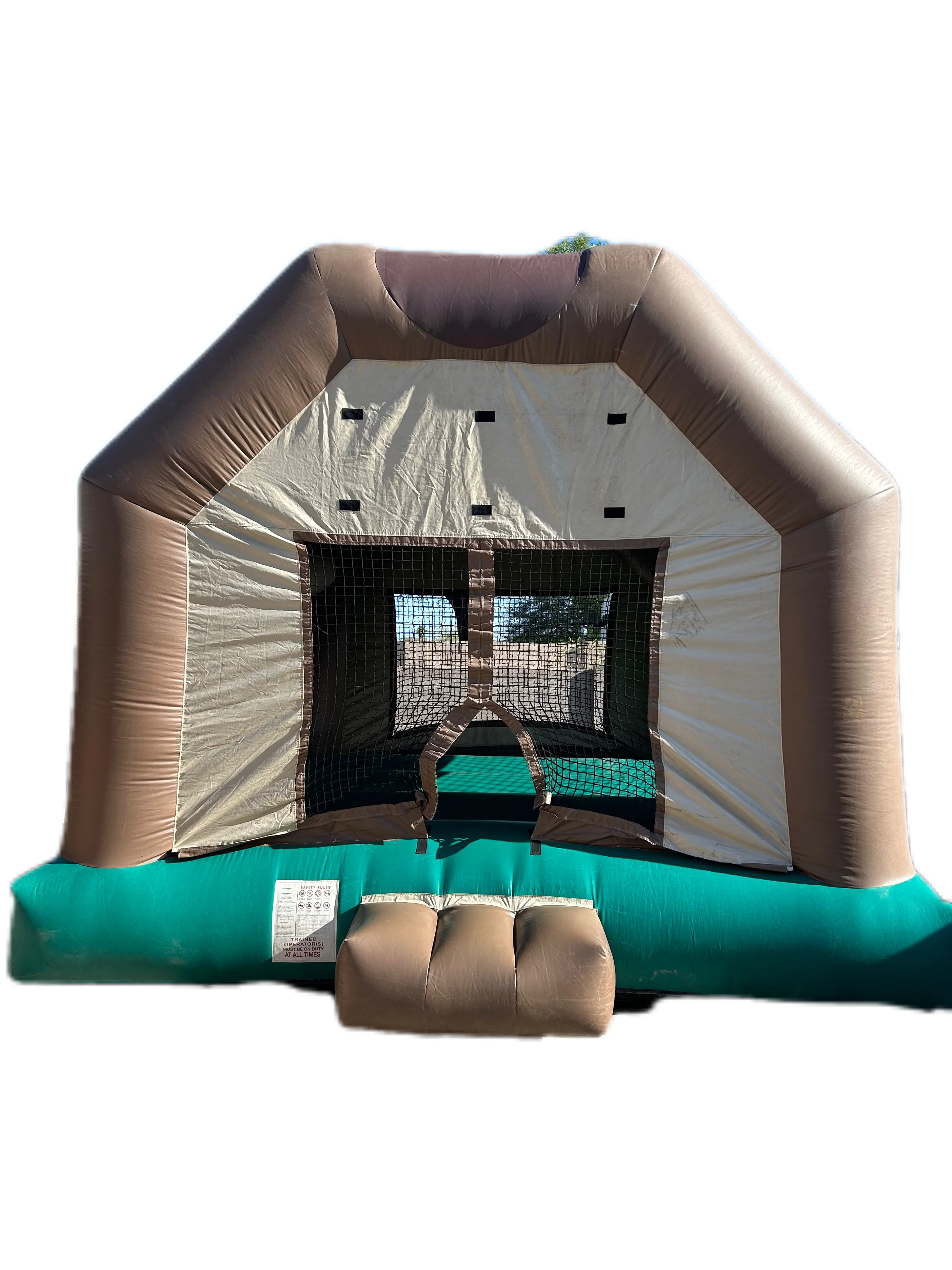 15x15 Green/Tan Classic Bounce House