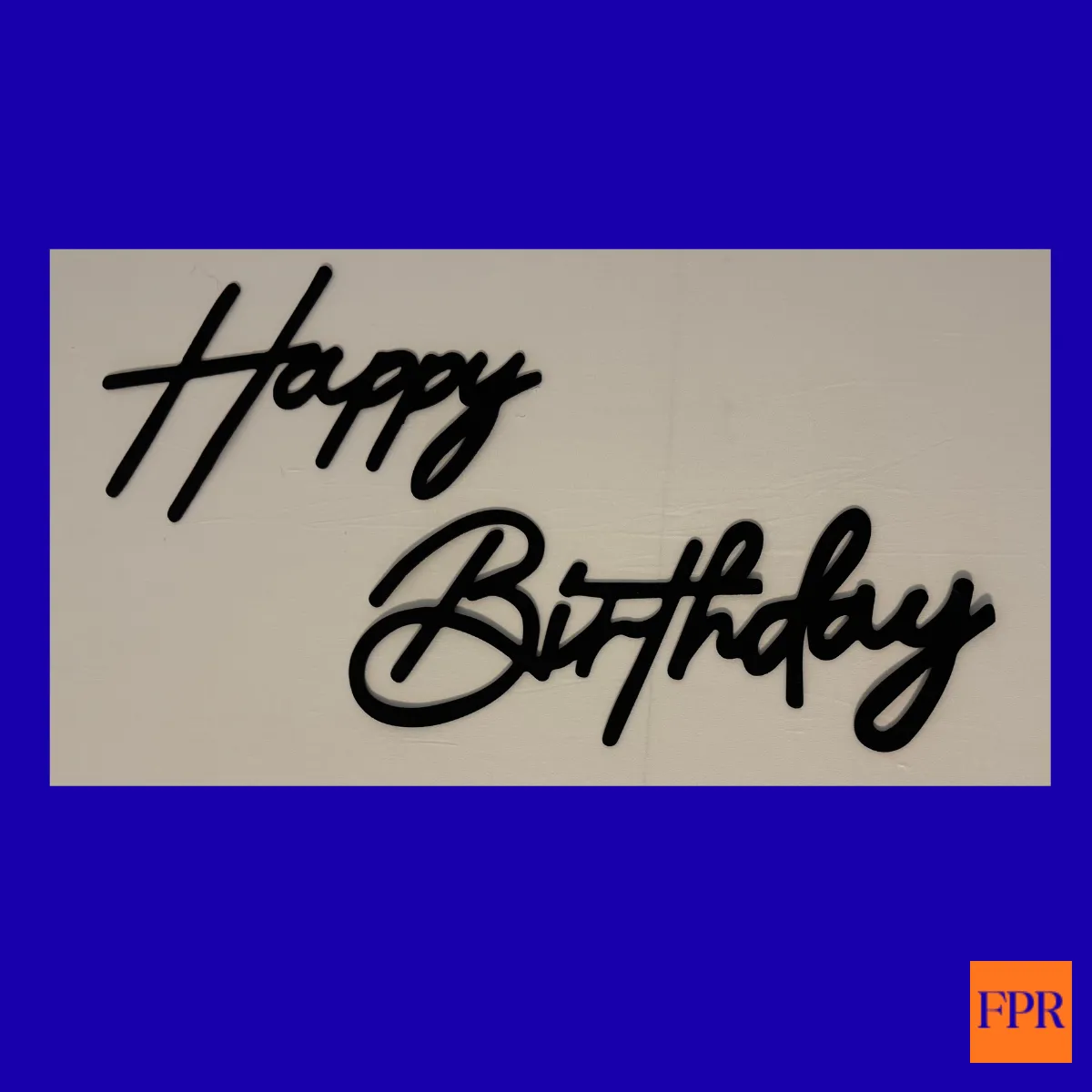 Felt "Happy Birthday" attachment for metal arches