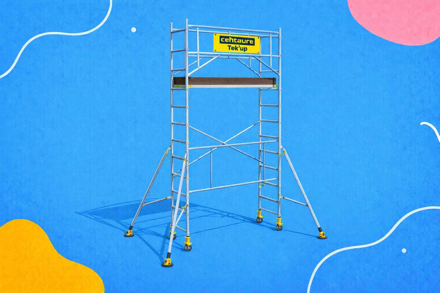 Échafaudage Centaure Tek up (Hauteur max 4,55 m x Largeur 1,80 m)