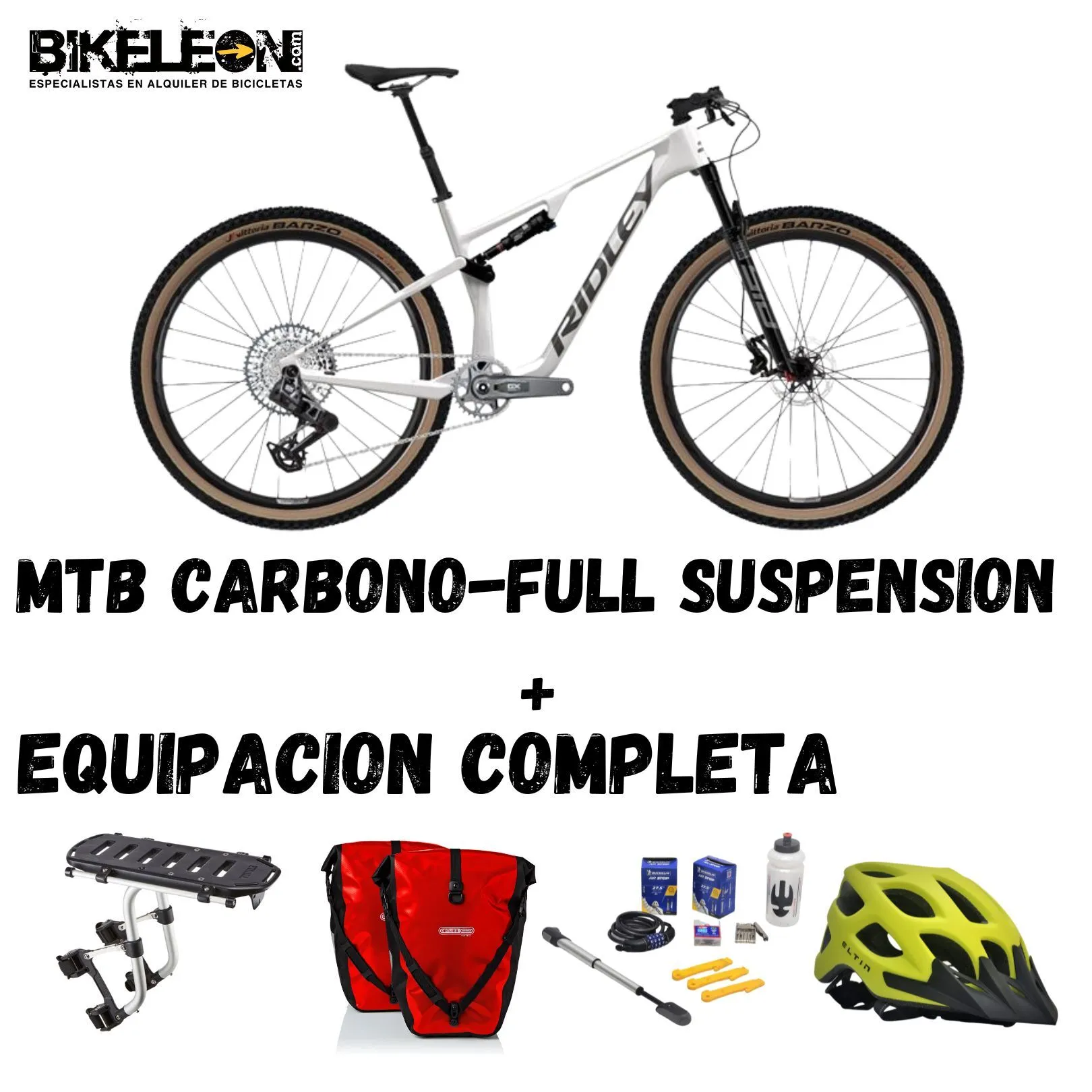 DOBLE SUSPENSION MTB CARBONO+EQUIPACION 2025