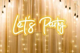 Led-Schriftzug "Let´s Party"