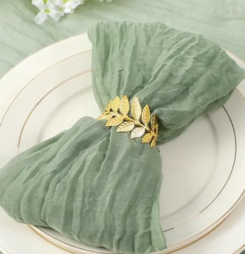 Stoffserviette Musselin Salbeigrün inkl. Reinigung
