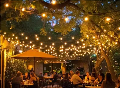 Lichterkette LED Kugeln weiß 27 Meter