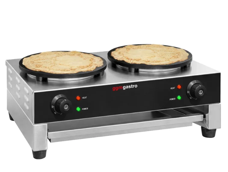 Crêpes-Gerät - mit 2 Platten - Ø 400mm