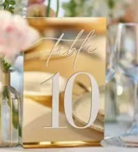 Tischnummern Gold/Spiegelnd