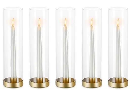 Tafelkerzenständer mit Glasaufsatz inkl. Reinigung