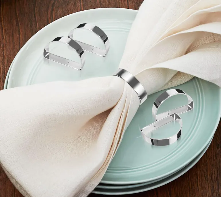 Serviettenring Silber halbrund