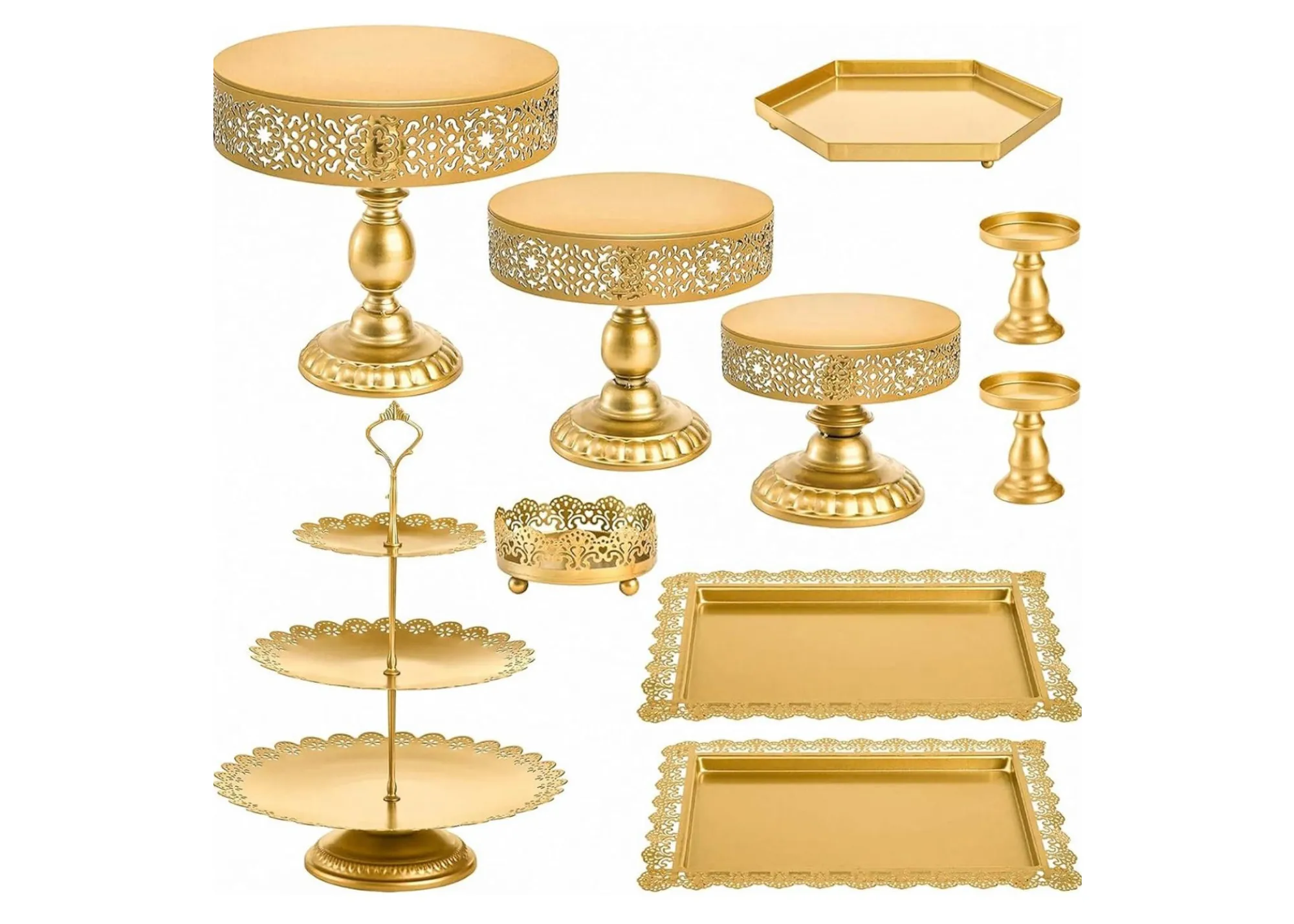 Ensemble de 10 supports Couleur gold