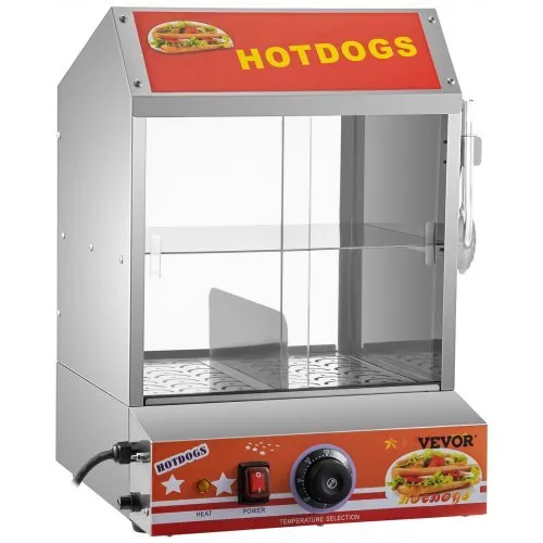 Machine à vapeur pour hot-dog avec chauffe-chignon