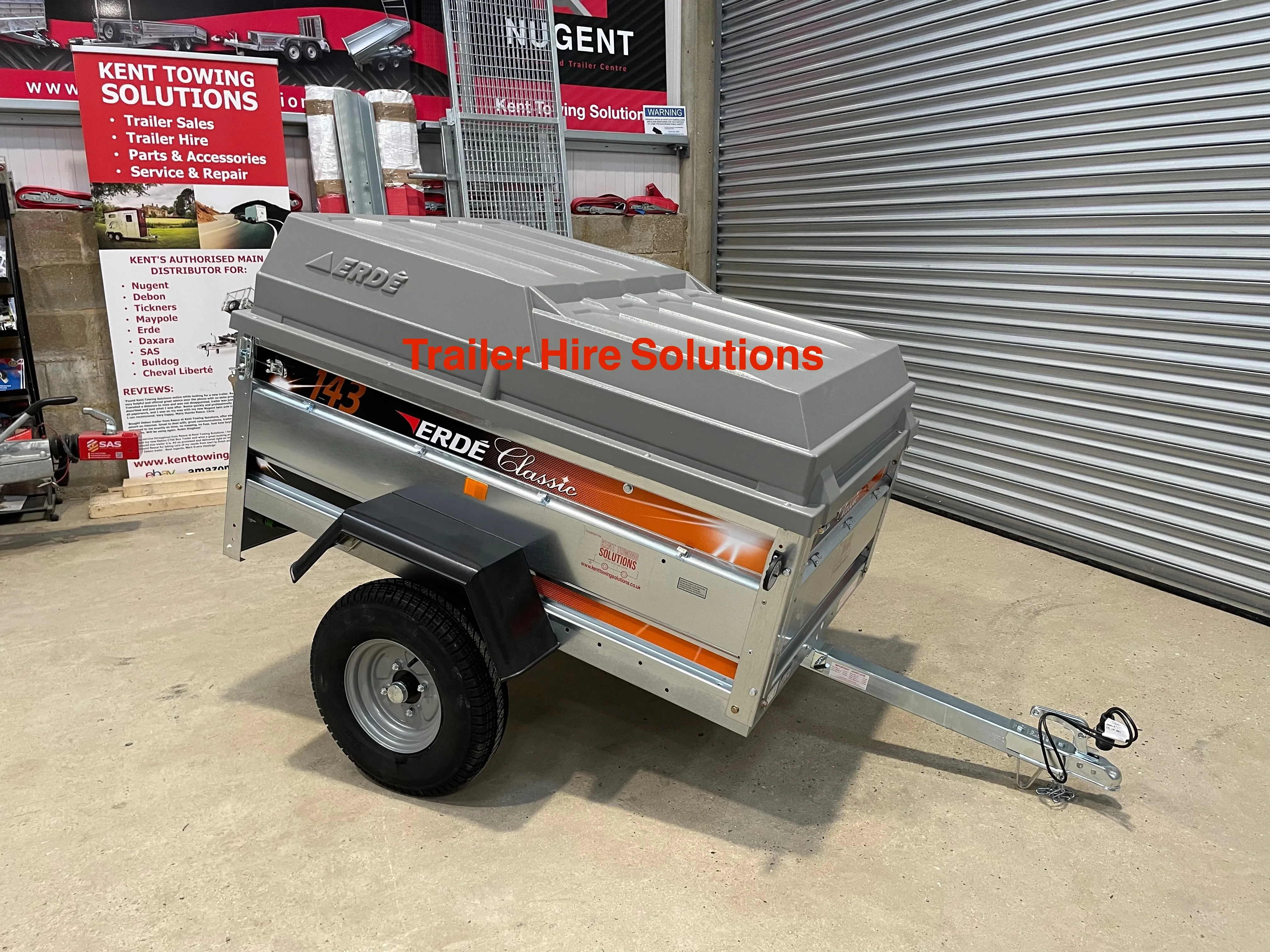 Erde 143 Trailer with Lockable ABS Cover