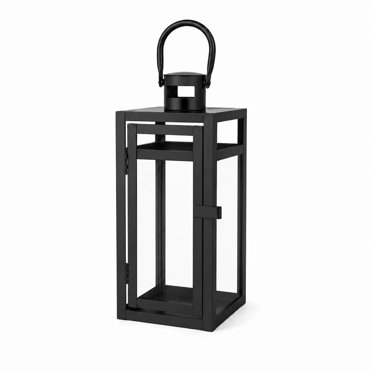 Laterne "Modern" Schwarz 30 cm