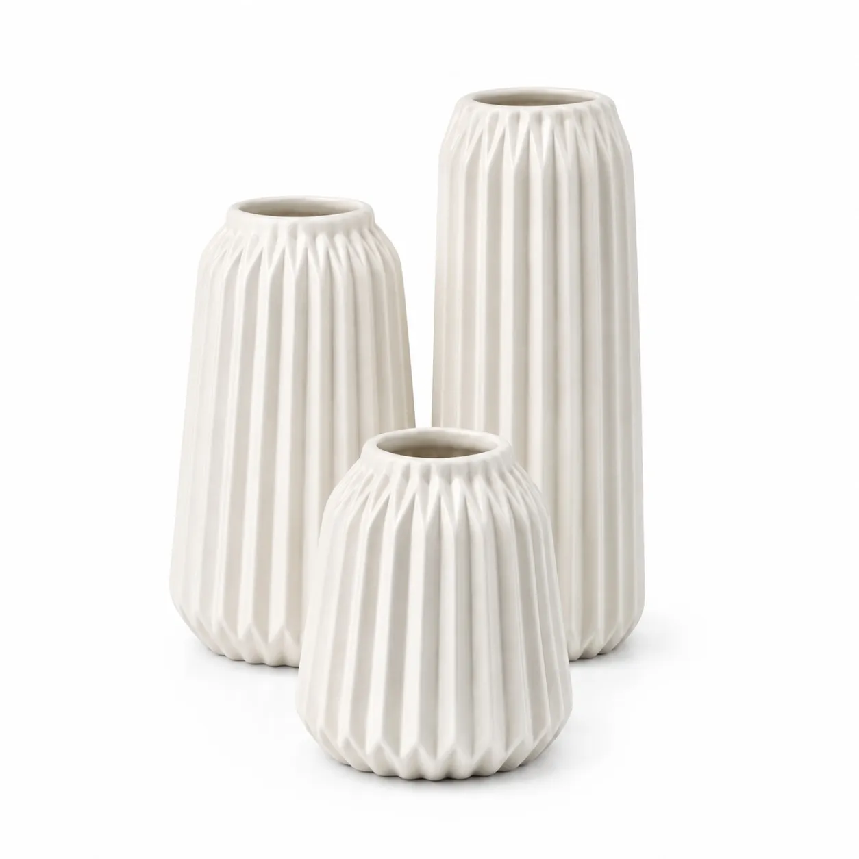 Vasen 3er Set "Ivory"