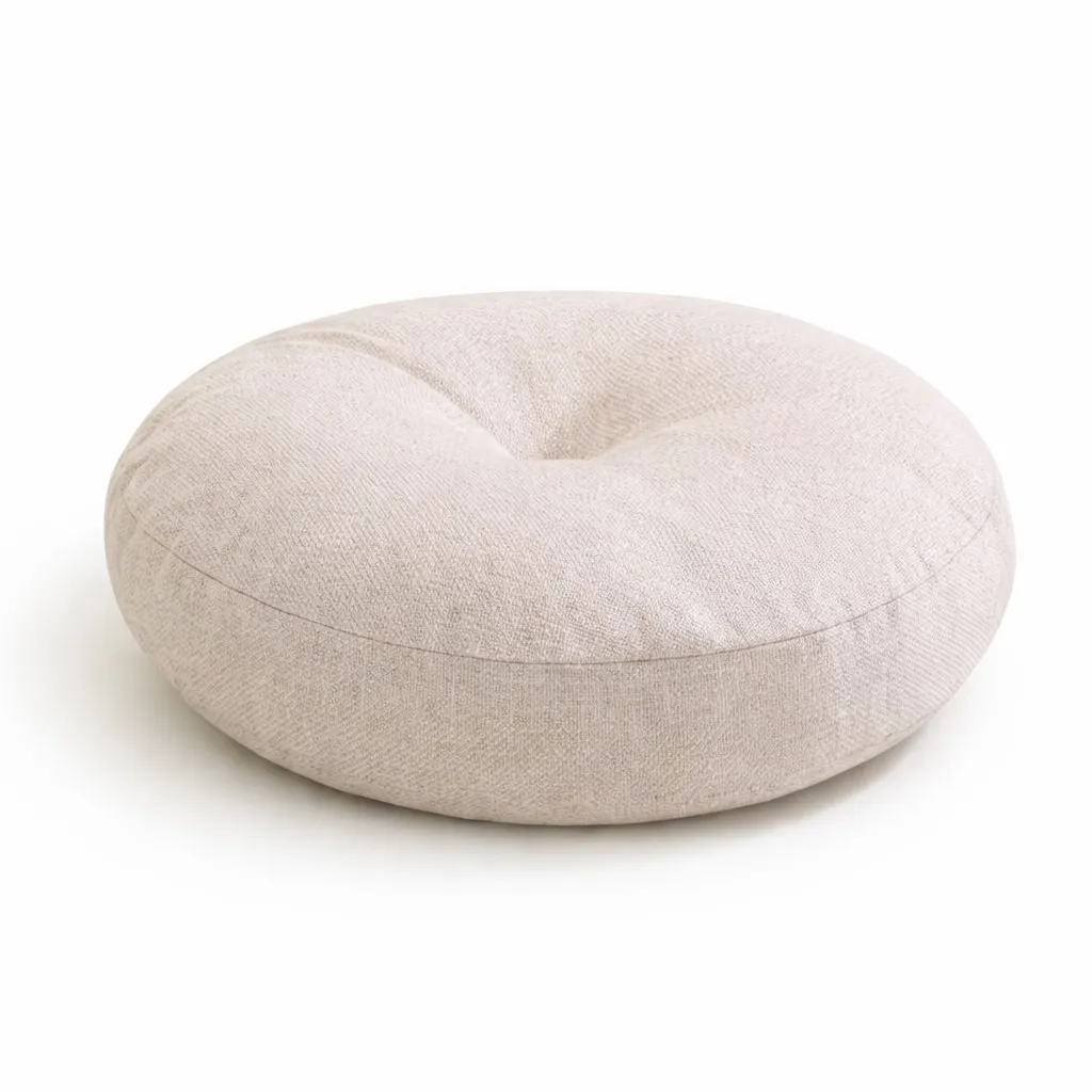 Pouf / Bodenkissen  "Lounge" Ø 40 cm "Creme"
