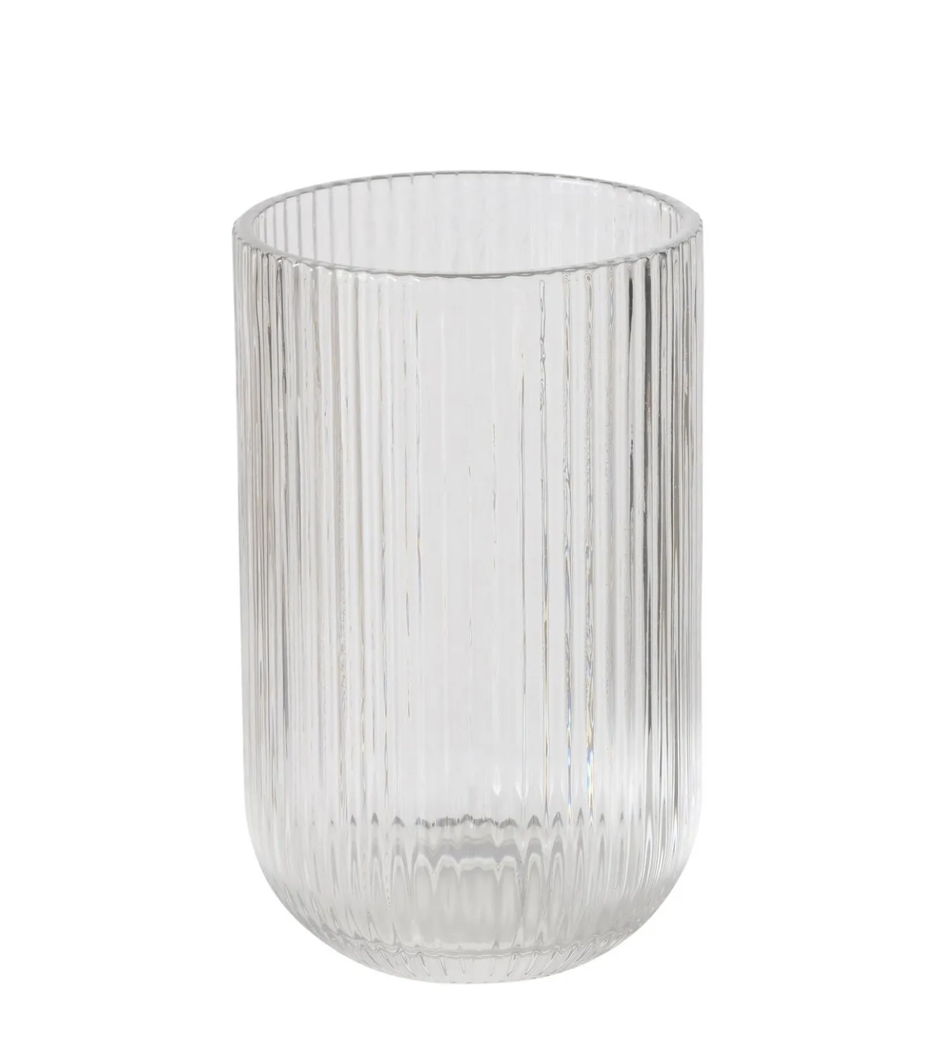 Trinkglas Riffeldesign "Transparent"