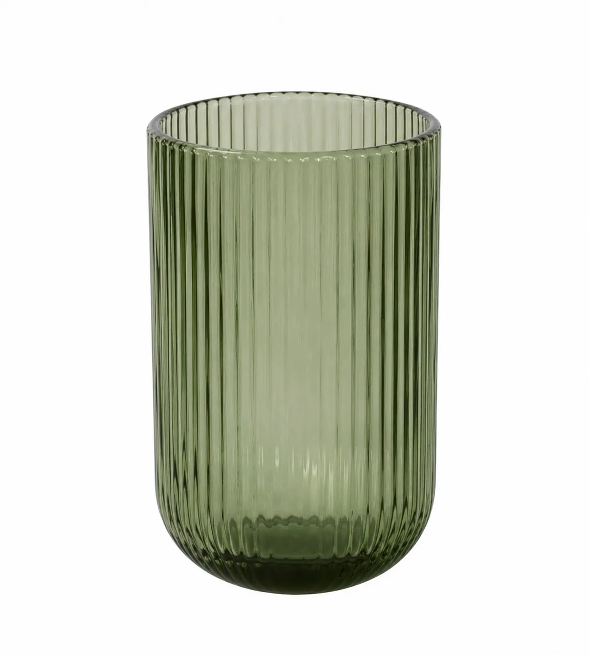 Trinkglas Riffeldesign "Grün"