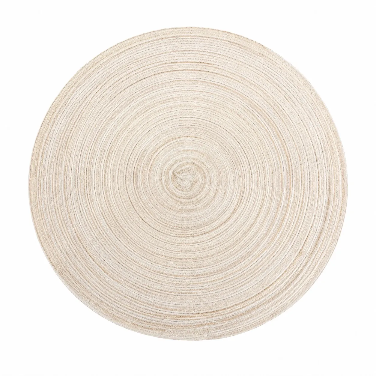 Platzset Rund "Baumwolle geflochten" Beige Ø 37 cm