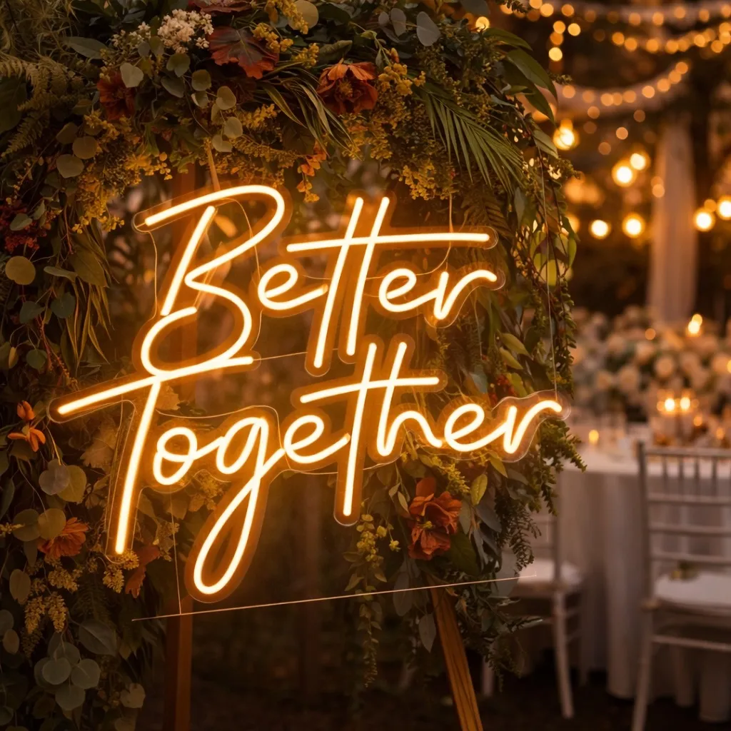 LED-Neonschild "Better Together"