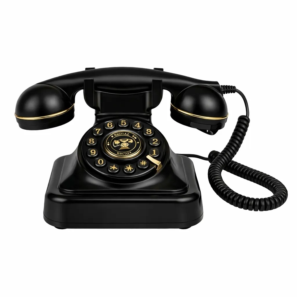 Audio-Gästebuch Telefon "Vintage" Schwarz