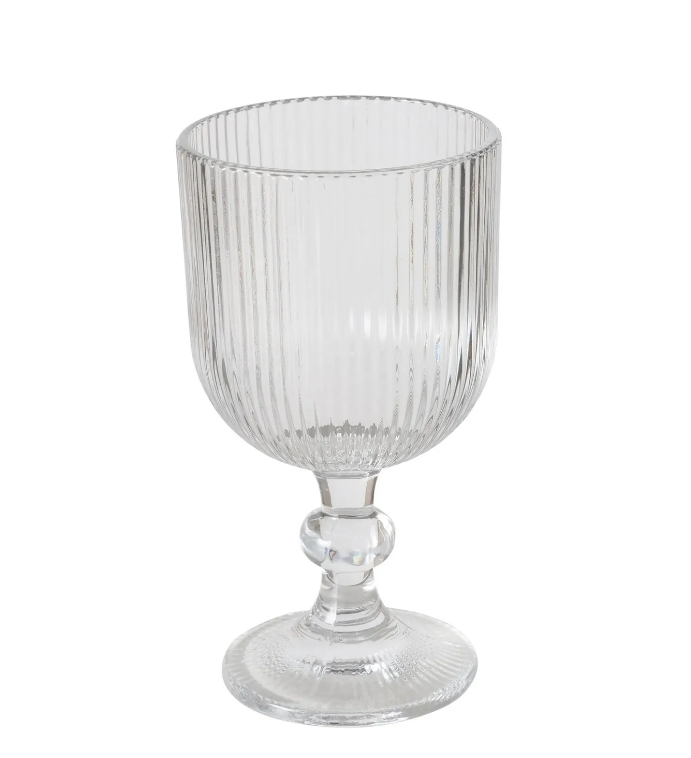Weinglas Riffeldesign "Transparent"