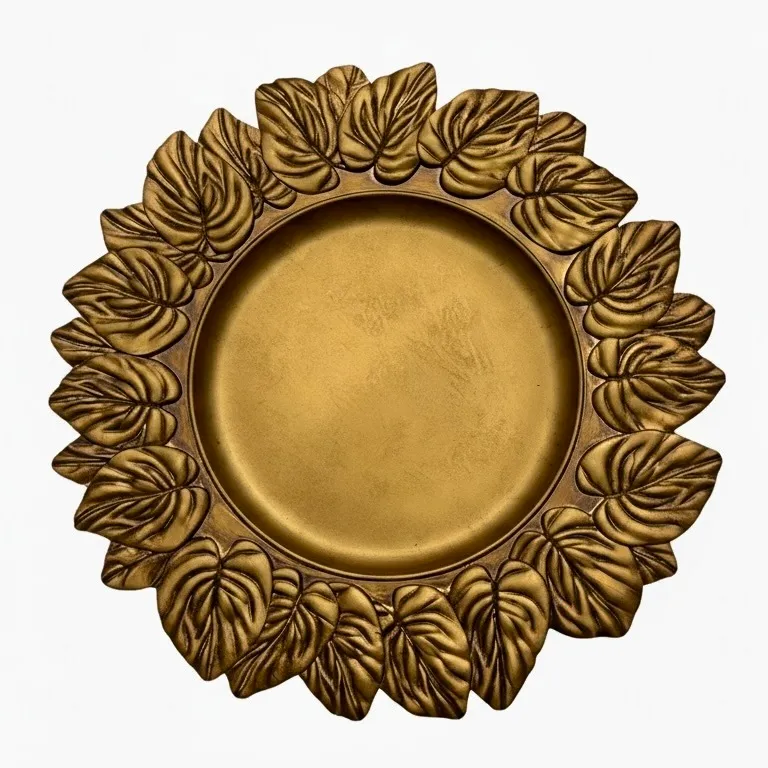 Platzteller Kupfer "Blatt" Ø 35 cm