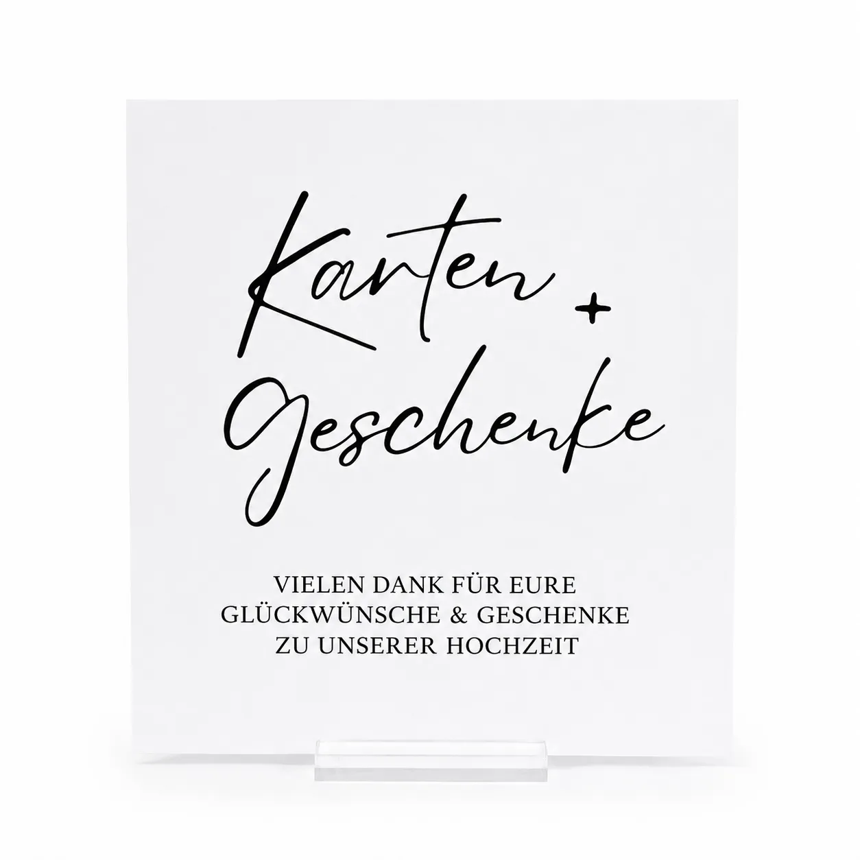 Schild "Karten- und Geschenke"