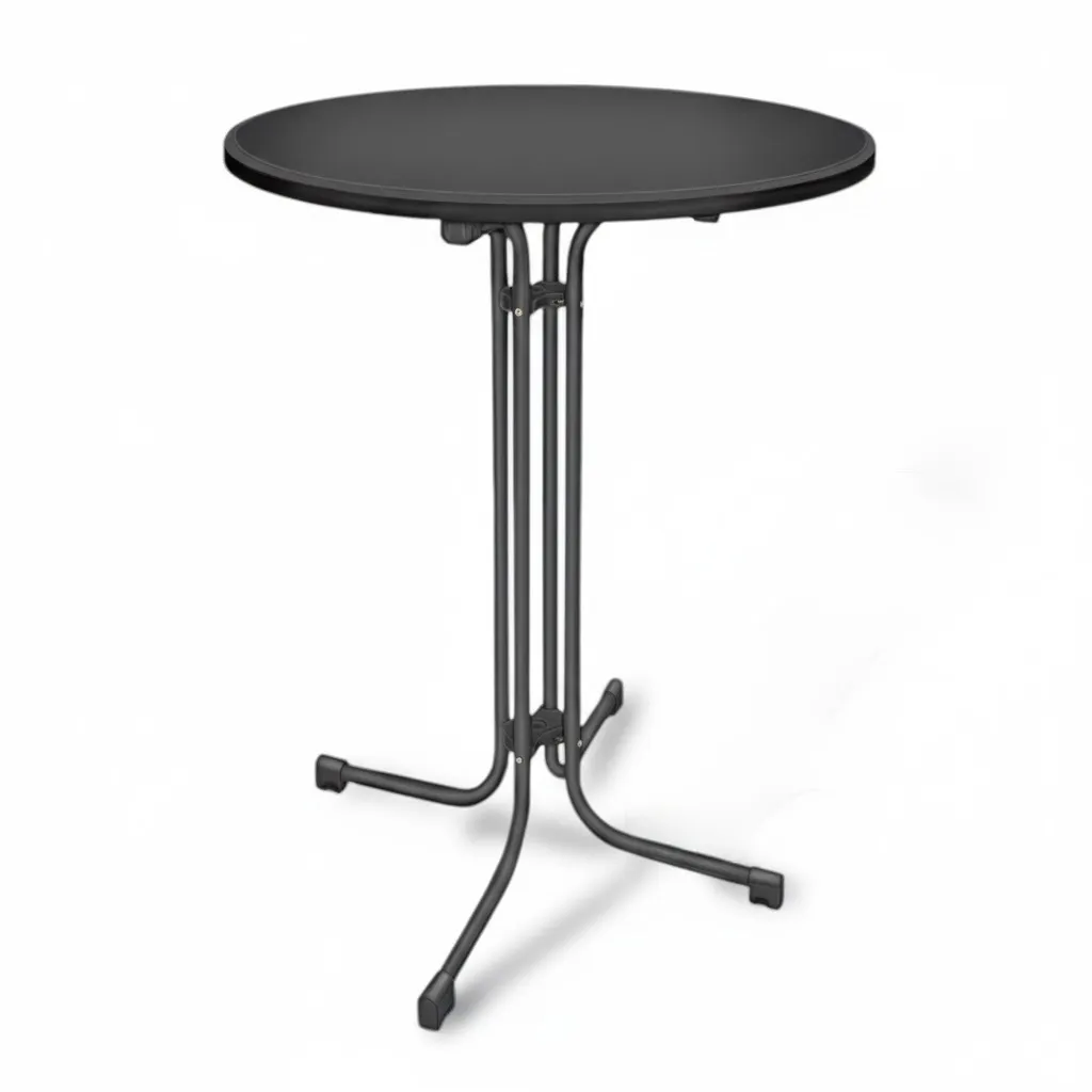 Stehtisch Schwarz Ø 80 cm
