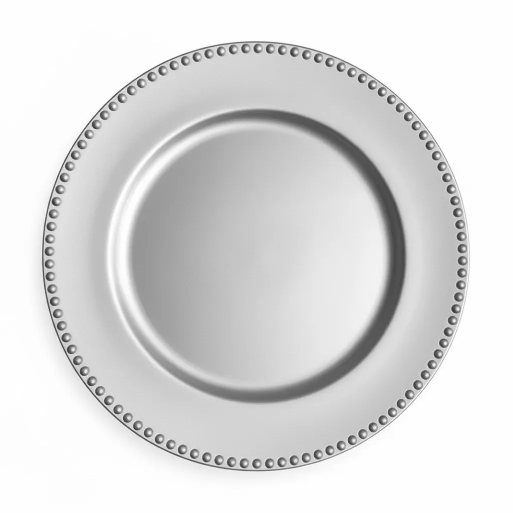 Platzteller Silber "Perlen" Ø 33 cm