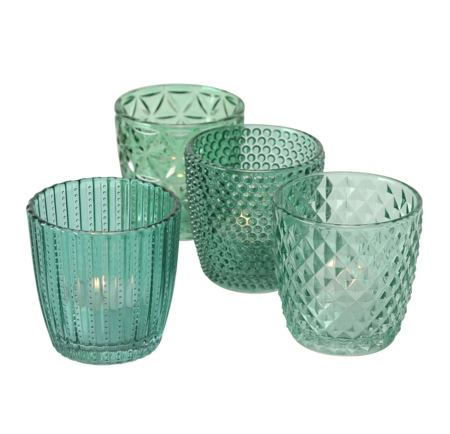 Windlicht 4er Set "Grün"