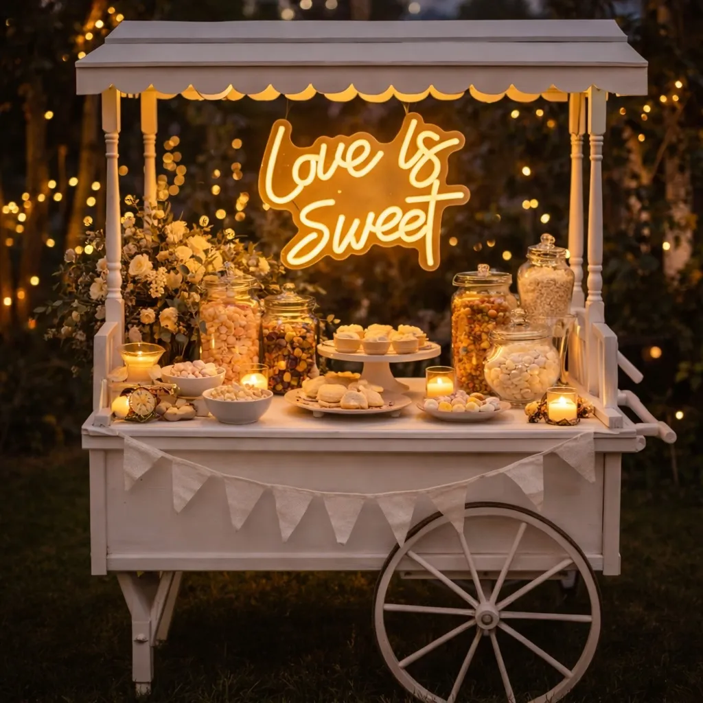 LED-Neonschild "Love is sweet"