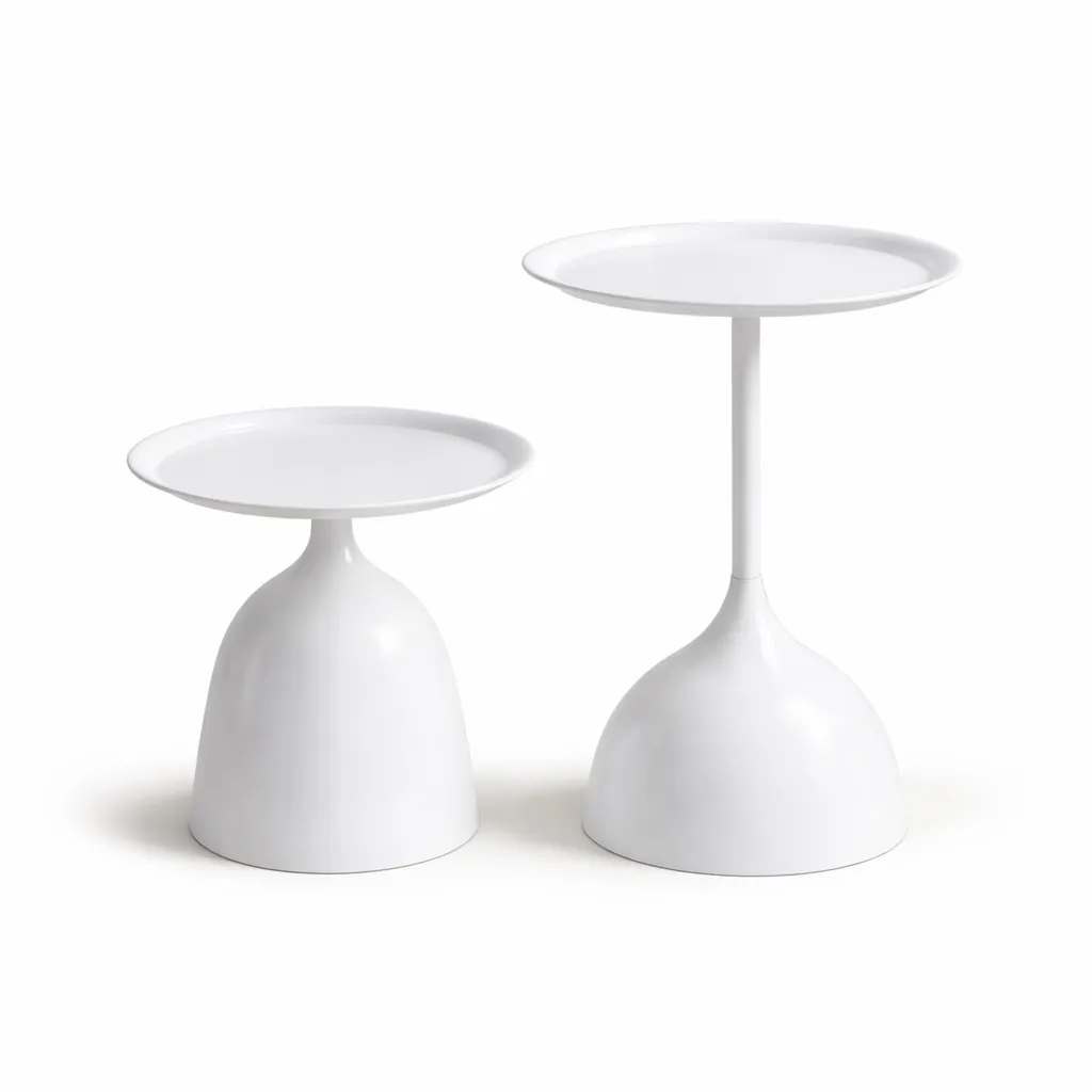 Loungetisch "Minimalistisch" Weiß 2er Set