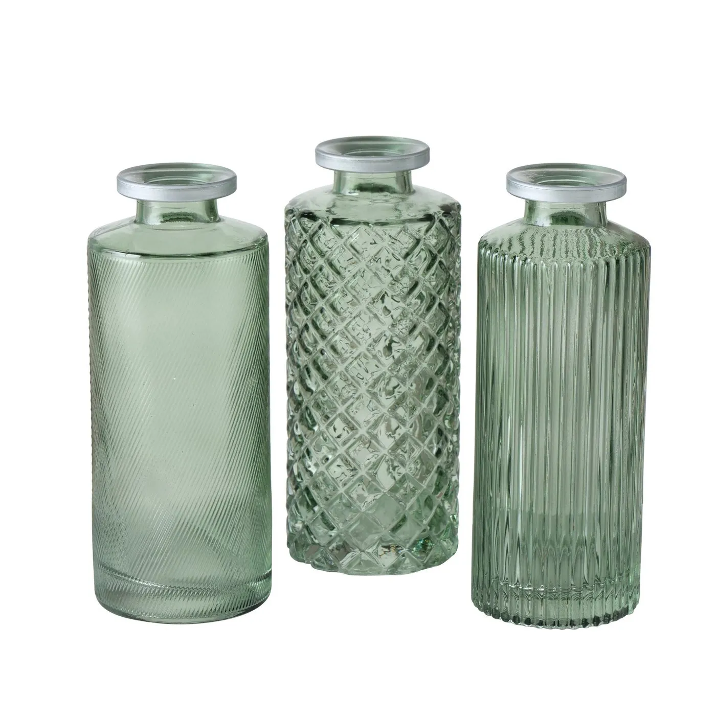 Vasen 3er Set "Grün" 14 cm