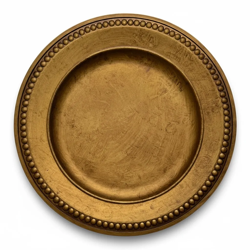 Platzteller Kupfer "Perlen" Ø 33 cm