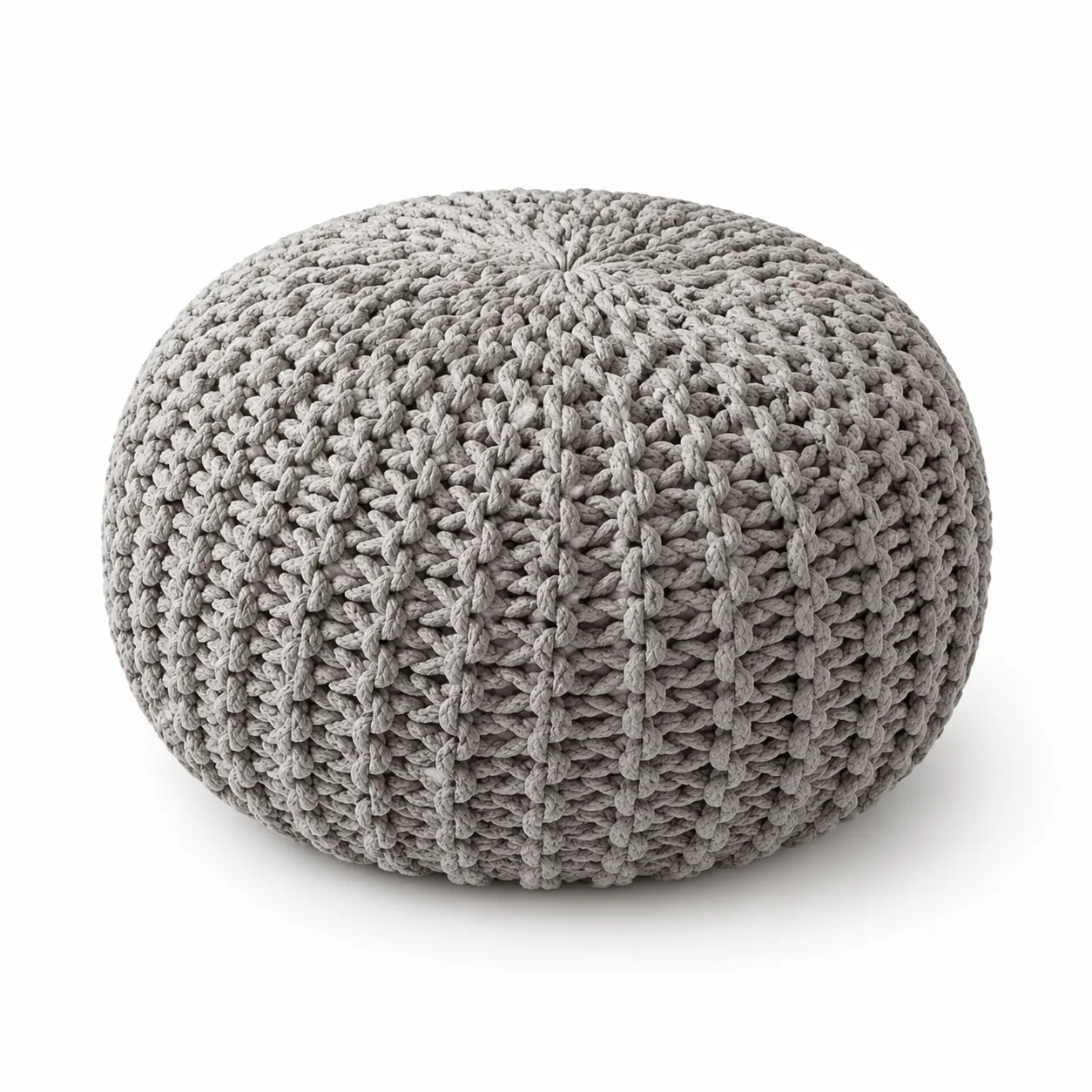 Pouf / Bodenkissen "Boho" Ø 45 cm "Grau"