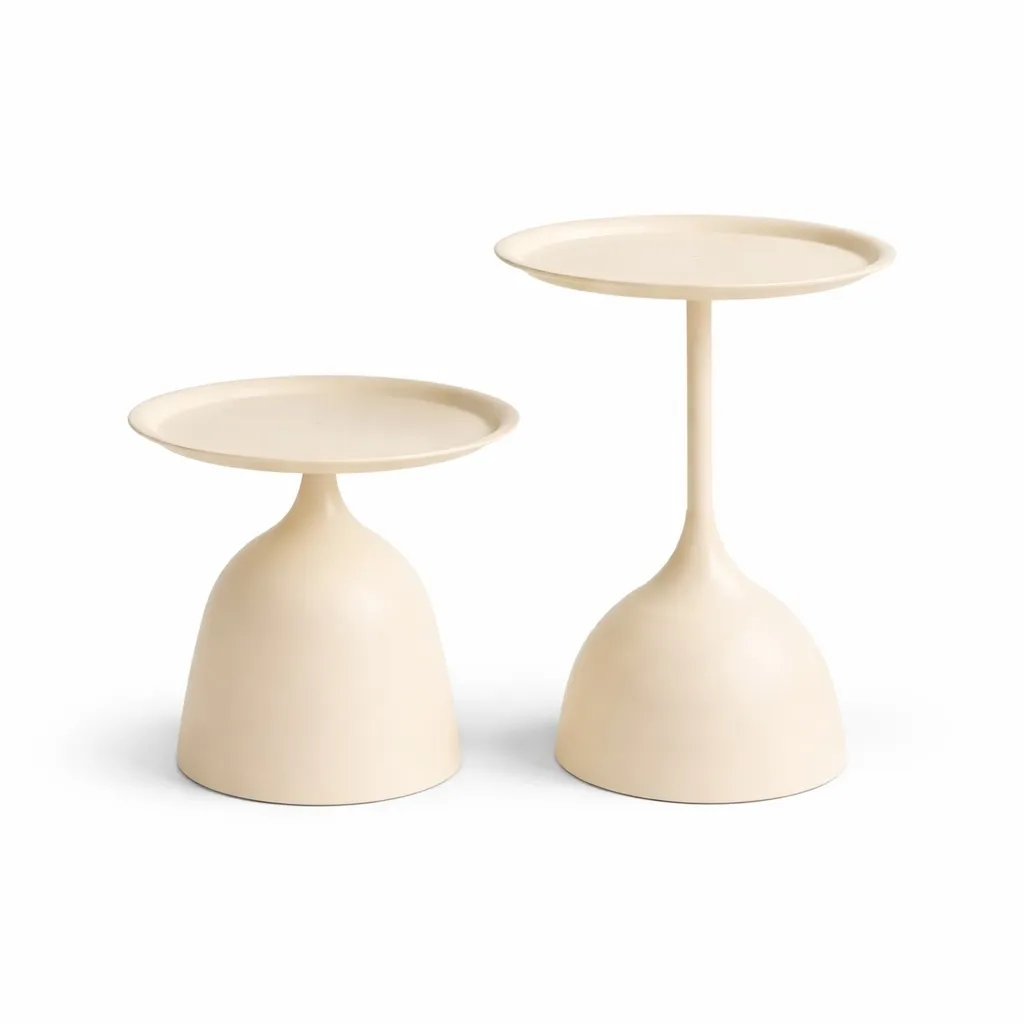 Loungetisch "Minimalistisch" Creme 2er Set